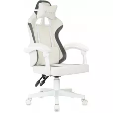 Кресло игровое Knight Wolf WH молочный/серый крестов. пластик пластик белый