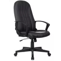 Кресло руководителя Бюрократ T-898 черный Leather Black экокожа крестов. пластик