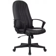 Кресло руководителя Бюрократ T-898 черный Leather Black экокожа крестов. пластик