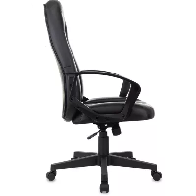 Кресло руководителя Бюрократ T-898 черный Leather Black экокожа крестов. пластик