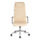 Кресло руководителя Бюрократ KB-9N/ECO бежевый экокожа с подголов. крестов. металл хром