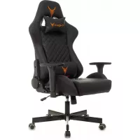 Кресло игровое Knight Armor черный ромбик экокожа с подголов. крестов. металл