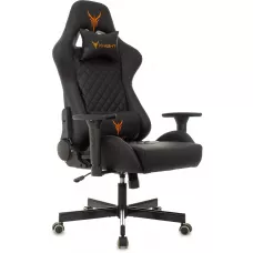 Кресло игровое Knight Armor черный ромбик экокожа с подголов. крестов. металл