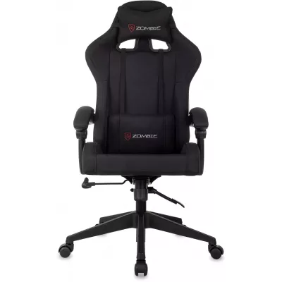 Кресло игровое Zombie Predator черный Neo Black с подголов. крестов. пластик