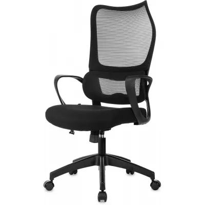 Кресло руководителя Бюрократ Sigma 2 черный сетка/ткань крестов. пластик