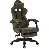 Кресло игровое Knight Lord/F хаки экомех крестов. пластик подст.для ног