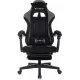 Кресло игровое Knight Custom/F черный/серый крестов. пластик подст.для ног