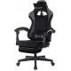 Кресло игровое Knight Custom/F черный/серый крестов. пластик подст.для ног