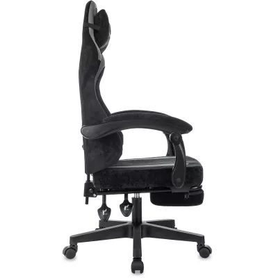 Кресло игровое Knight Custom/F черный/серый крестов. пластик подст.для ног