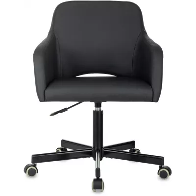 Кресло Бюрократ CH-380M черный экокожа крестов. металл