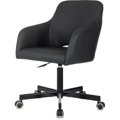 Кресло Бюрократ CH-380M черный экокожа крестов. металл