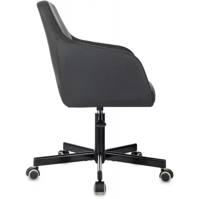 Кресло Бюрократ CH-380M черный экокожа крестов. металл