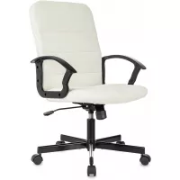 Кресло Бюрократ Triest Fabric молочный Velvet 20 крестов. металл черный