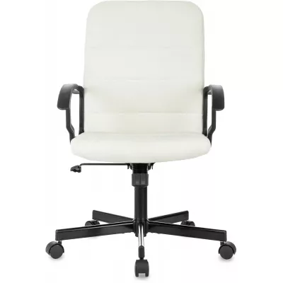 Кресло Бюрократ Triest Fabric молочный Velvet 20 крестов. металл черный