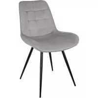 Стул для дома Бюрократ CH-K2 св.серый Holland 09 металл черный на ножках (CH-K2_1/HL09)