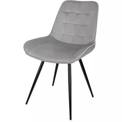 Стул для дома Бюрократ CH-K2 св.серый Holland 09 металл черный на ножках (CH-K2_1/HL09)