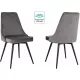 Стул для дома Бюрократ CH-K4_SP_2 с повор.мех. комплект 2шт т.серый Holland 18 металл черный на ножках (CH-K4_1/SP/HL18_2)