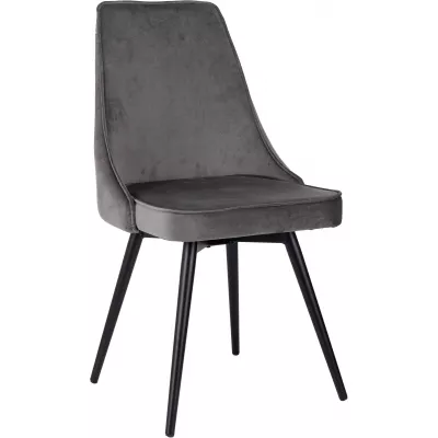 Стул для дома Бюрократ CH-K4_SP_2 с повор.мех. комплект 2шт т.серый Holland 18 металл черный на ножках (CH-K4_1/SP/HL18_2)