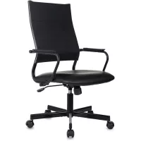 Кресло руководителя Бюрократ CH BALANCE черный экокожа крестов. металл черный