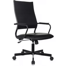 Кресло руководителя Бюрократ CH BALANCE черный экокожа крестов. металл черный