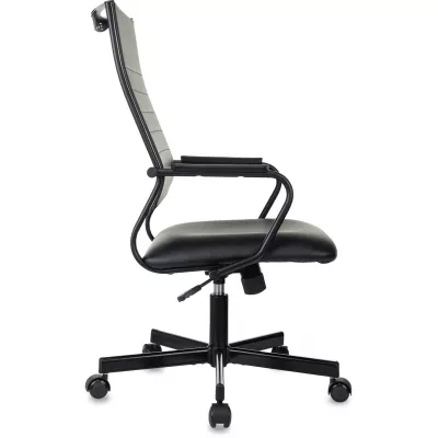 Кресло руководителя Бюрократ CH BALANCE черный экокожа крестов. металл черный