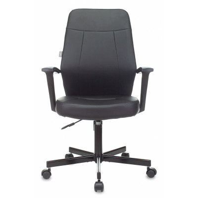 Кресло Бюрократ CH-605 черный экокожа крестов. металл черный