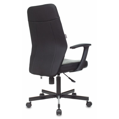 Кресло Бюрократ CH-605 черный экокожа крестов. металл черный