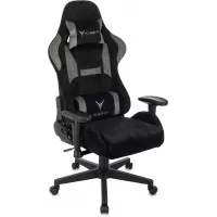 Кресло игровое Knight Flame черный/серый крестов. пластик