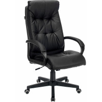 Кресло руководителя Бюрократ CH-824 черный экокожа крестов. пластик