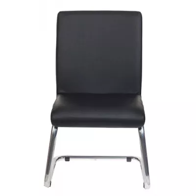 Кресло Бюрократ CH-250-V черный экокожа полозья металл серебристый