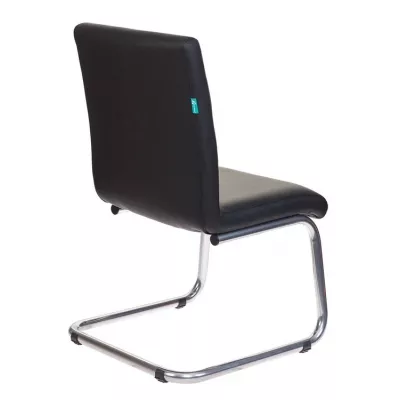 Кресло Бюрократ CH-250-V черный экокожа полозья металл серебристый