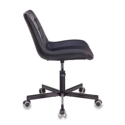 Кресло Бюрократ CH-350M черный текстиль/экокожа крестов. металл