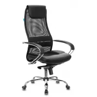 Кресло эргономичное Бюрократ CH-609SL черный TW-01 TW-11 экокожа/сетка с подголов. крестов. металл хром