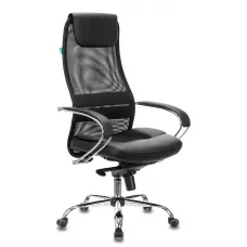 Кресло эргономичное Бюрократ CH-609SL черный TW-01 TW-11 экокожа/сетка с подголов. крестов. металл хром