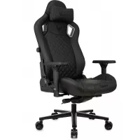 Кресло игровое Knight Craft черный экокожа с подголов. крестов. металл