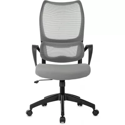 Кресло руководителя Бюрократ Sigma 2 серый сетка/ткань крестов. пластик