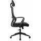 Кресло руководителя Бюрократ Wise черный сетка/ткань с подголов. крестов. пластик