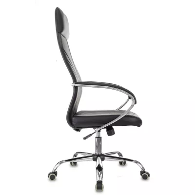 Кресло эргономичное Бюрократ CH-610SL черный экокожа крестов. металл хром