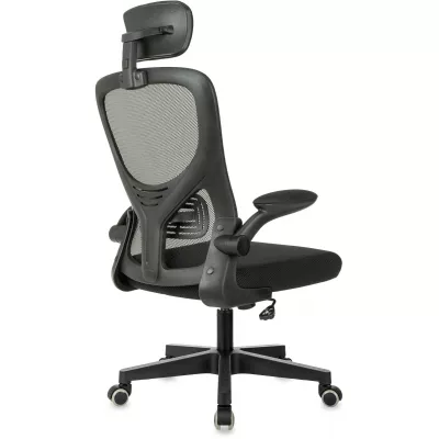 Кресло Бюрократ MC-101-H черный сетка/ткань с подголов. крестов. пластик