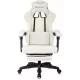 Кресло игровое Knight Lord/F молочный Camby 01 крестов. пластик подст.для ног