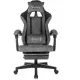 Кресло игровое Knight Custom/F серый/черный крестов. пластик подст.для ног