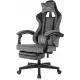 Кресло игровое Knight Custom/F серый/черный крестов. пластик подст.для ног