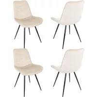 Стул для дома Бюрократ CH-K2_4 комплект 4шт бежевый Holland 06 металл черный на ножках (CH-K2_1/HL07_4)