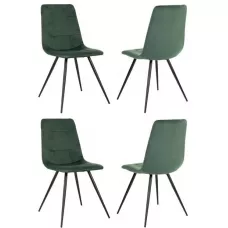 Стул для дома Бюрократ CH-K1_4 комплект 4шт зеленый Holland 30 металл черный на ножках (CH-K1_1/HL30_4)
