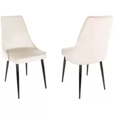 Стул для дома Бюрократ CH-K4_2 комплект 2шт бежевый Holland 06 металл черный на ножках (CH-K4_1/HL07_2)