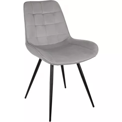 Стул для дома Бюрократ CH-K2_4 комплект 4шт св.серый Holland 09 металл черный на ножках (CH-K2_1/HL09_4)