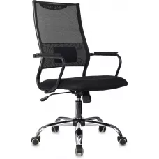 Кресло руководителя Бюрократ CH Balance SL черный Elastic-102 сетка/ткань крестов. металл хром