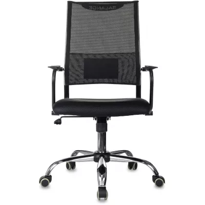 Кресло руководителя Бюрократ CH Balance SL черный Elastic-102 сетка/ткань крестов. металл хром