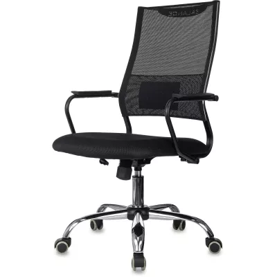 Кресло руководителя Бюрократ CH Balance SL черный Elastic-102 сетка/ткань крестов. металл хром