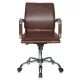 Кресло руководителя Бюрократ Ch-993-Low коричневый экокожа низк.спин. крестов. металл хром